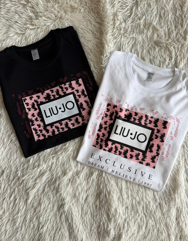 T-shirt liu:jo leopard pink