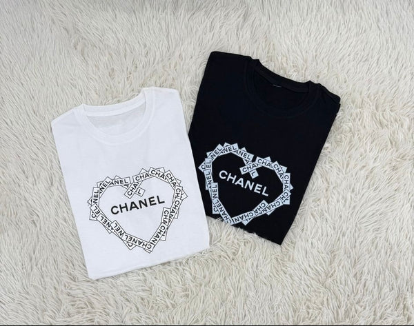 T-shirt Chnl cuore