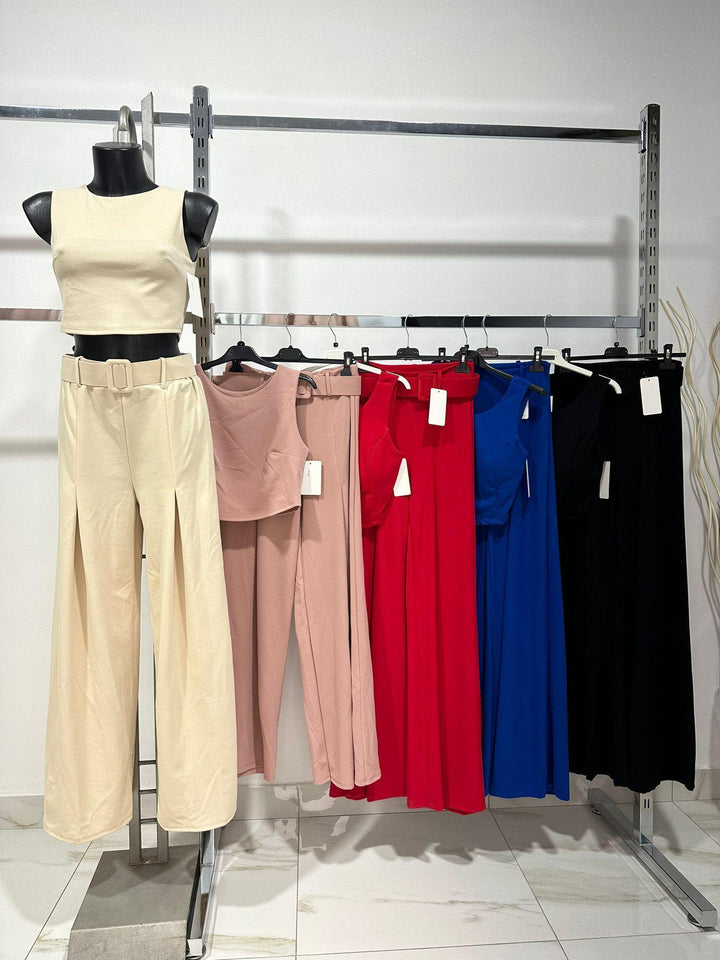 Completo con pantalone a palazzo e top taglia unica - Chic Shop Online